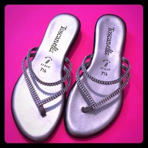 Silver sparkly Sandals